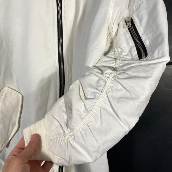 Oblivian by Represent Semi-sheer Long Bomber white men's size 3 / Large - Picture 3 of 10